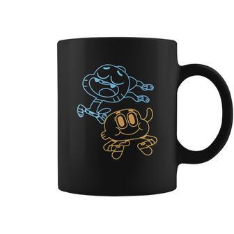 Cn The Amazing World Of Gumball & Darwin Neon Outline Coffee Mug | Favorety UK