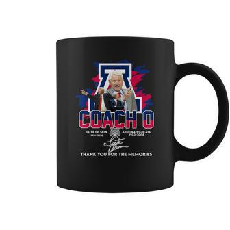 Coach O Lute Olson 1934 2020 Arizona Wildcats 1983 2008 Signature Coffee Mug | Favorety