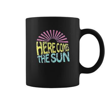 Here Comes The Sun Women Cute Sunshine Graphic Funny Letter Print Coffee Mug | Favorety UK