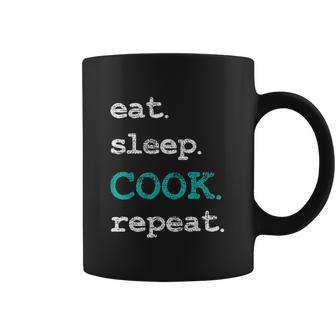 Cook Cooking Chief Eat Sleep Repeat Funny Vintage Gift Coffee Mug | Favorety DE