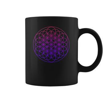 Cool Sacred Geometry Geometric Repeating Circles Trippy Yoga Coffee Mug | Favorety UK