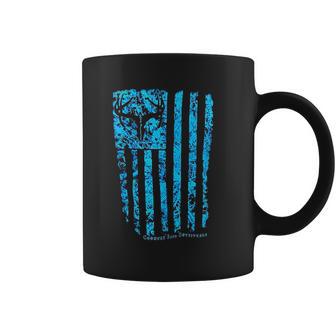 Country Life Outfitters Blue Camo American Flag Black Coffee Mug | Favorety CA