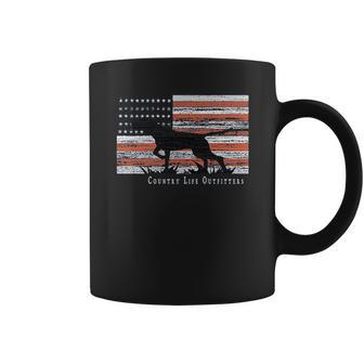 Country Life Outfitters Pointer Dog American Flag Coffee Mug | Favorety AU