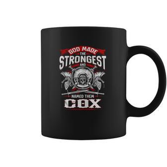 Cox God Made The Strongest And Named Them Cox -Cox T Shirt Cox Hoodie Cox Family Cox Tee Cox Name Cox Lifestyle Cox Shirt Cox Names Coffee Mug | Favorety UK