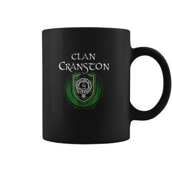 Cranston Surname Scottish Clan Tartan Crest Badge Coffee Mug | Favorety