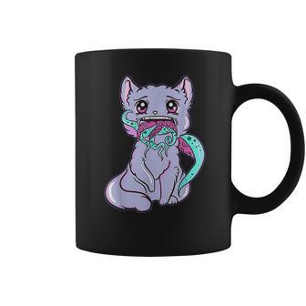 Creepy Kawaii Anime Cat Horror Pastel Goth Coffee Mug | Favorety AU