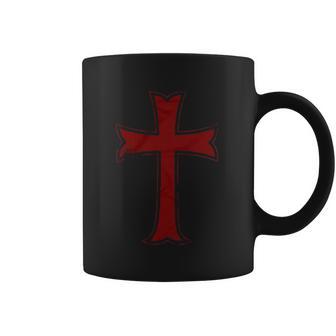 Crusader Knights Templar Distressed Cross Coffee Mug | Favorety UK