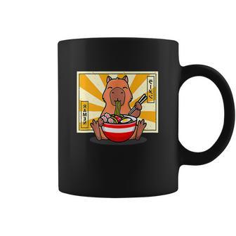 Cute Capybara Eating Ramen Funny Animal Anime Manga Coffee Mug | Favorety AU