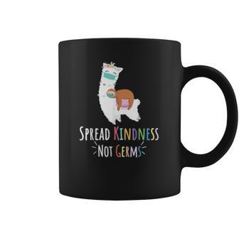 Cute Llama And Sloth Spread Kindness Not Germs Social Distancing Coffee Mug | Favorety AU