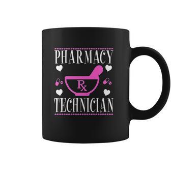 Cute Pharmacy Pharm Tech Technician Pill Mortar And Pestle Coffee Mug | Favorety AU