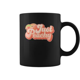 Cute Retro Vintage Just Peachy Coffee Mug | Favorety AU