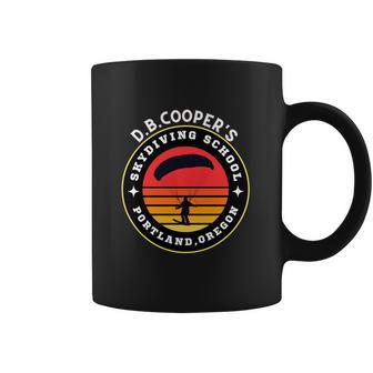 D B Cooper Robber Thief Parachute Skydiving School Portland Oregon Retro Coffee Mug | Favorety UK