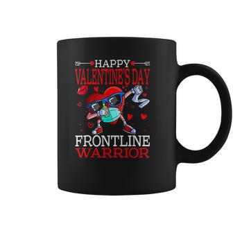 Dabbing Heart Masked Happy Valentines Day Frontline Warrior Coffee Mug | Favorety