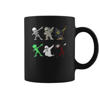 Dabbing Skeleton And Monsters Halloween Dracula Coffee Mug | Favorety CA