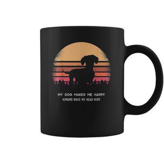 Dachshund Twilight Vintage Pine Tree Coffee Mug | Favorety CA