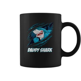 Daddy Shark In Blood Best Christmas Gifts For Dad Coffee Mug | Favorety DE