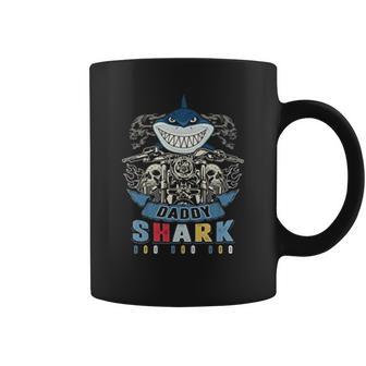 Daddy Shark Skull Biker Best Christmas Gifts For Dad Coffee Mug | Favorety