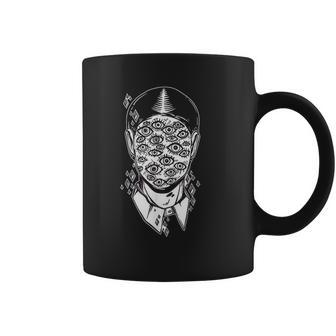 Dali Surreal Noir Retro Eyes On Face Tattoo Art Coffee Mug | Favorety