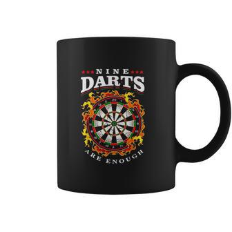 Dart Nine Darts Are Enough Dartboard In Flames Coffee Mug | Favorety CA