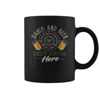 Darts And Beer Thats Why Im Here Meaningful 2022 Gift Coffee Mug | Favorety CA