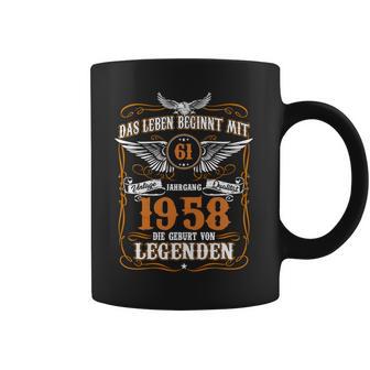 Das Leben Beginnt Mit 61 Jahrgang 1958 Die Geburt Von Legenden Coffee Mug | Favorety DE