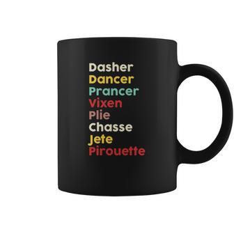 Dasher Dancer Prancer Vixen Plie Chasse Jete Pirouette Coffee Mug | Favorety