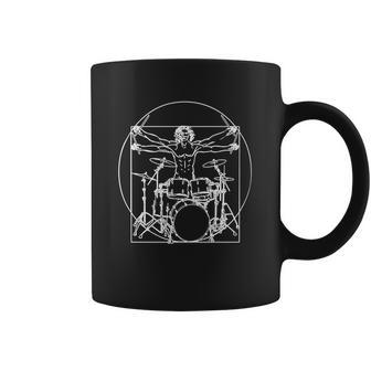 Davinci Drums T-Shirt Vitruvian Man Drummer T Shirts Coffee Mug | Favorety AU