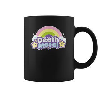 Death Metal Rainbow Yellow Star Unicorn Rock Concert Coffee Mug | Favorety UK