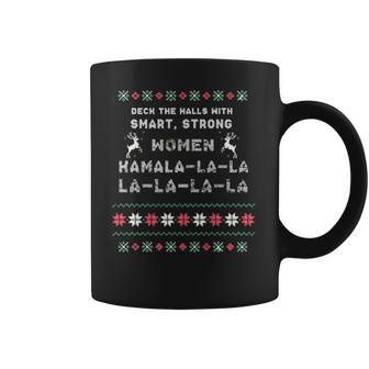 Deck The Halls With Smartstrong Woman Kamala Funny Christmas T Coffee Mug | Favorety UK