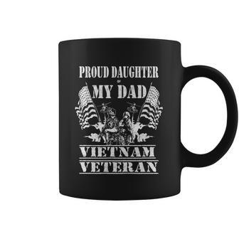 Distressed Proud Daughter Dad Vietnam Veteran Military Gift Graphic Design Printed Casual Daily Basic Coffee Mug | Favorety