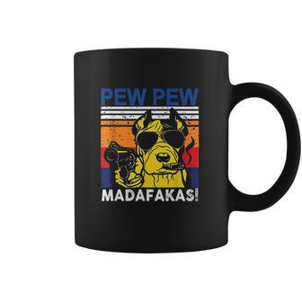 Dog Pew Pew Madafakas Vintage Crazy Pit Bull Coffee Mug | Favorety DE