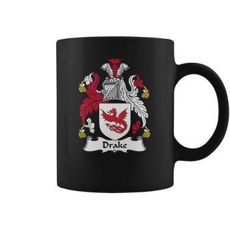 Drake Family Crest Coat Of Arms British Family Crests Coffee Mug | Favorety