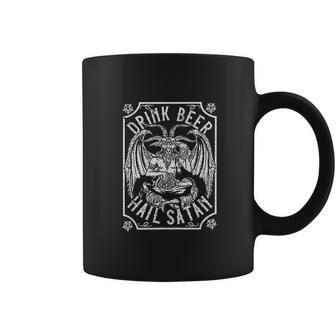 Drink Beer Hail Satan I Satanic Baphomet I Pentagram Occult Coffee Mug | Favorety UK