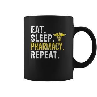 Eat Sleep Pharmacy Repeat Pharmacist Gift Coffee Mug | Favorety