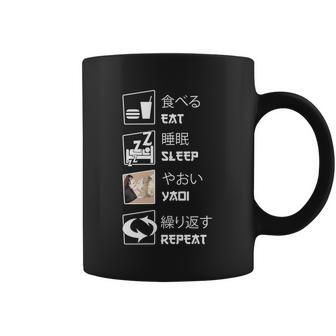 Eat Sleep Yaoi Repeat Gift Graphic Design Printed Casual Daily Basic Coffee Mug | Favorety AU