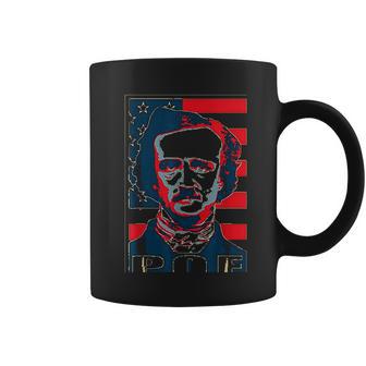 Edgar Allan Poe American Propaganda Pop Art Coffee Mug | Favorety CA