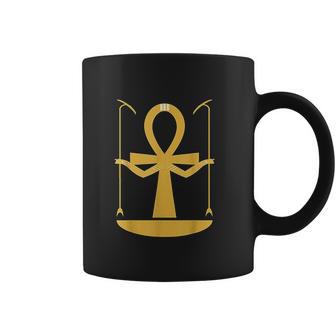 Egyptian Ankh Cross With Arms Holding Scepters Coffee Mug | Favorety AU