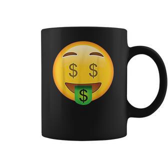 Emoji Money Face Cute Smile Dollar Signs Eyes Mouth Emotic Coffee Mug | Favorety UK