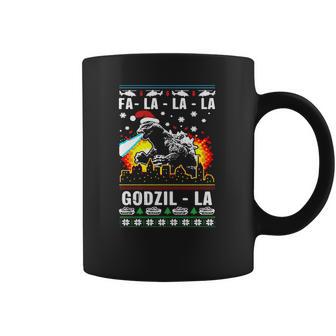 Fa La La La Godzilla Ugly Christmas Coffee Mug | Favorety