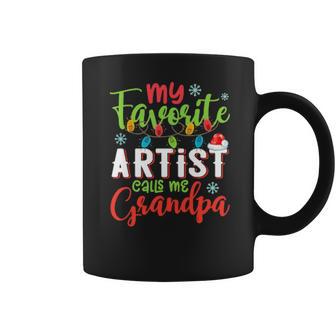 My Favorite Artist Calls Me Grandpa Sweater Xmas Light Coffee Mug | Favorety