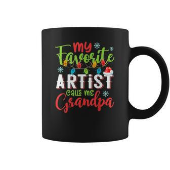 My Favorite Artist Calls Me Grandpa Xmas Light Coffee Mug | Favorety