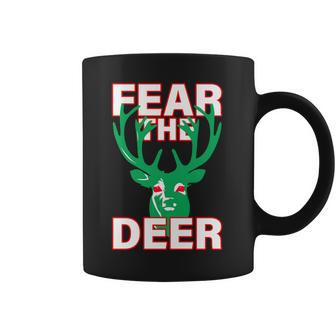 Fear The Deer Basketball Playoffs Graphic Design Printed Casual Daily Basic Coffee Mug | Favorety UK