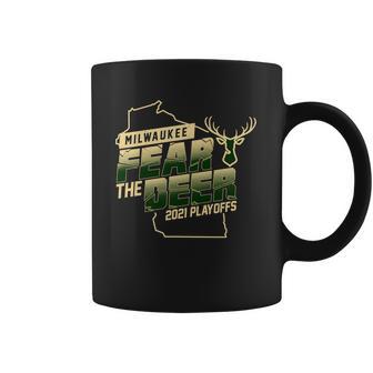 Fear The Deer Milwaukee Basketball 2021 Playoffs Coffee Mug | Favorety DE