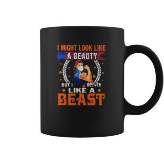 Fedex I Might Look Like A Beauty But I Deliver Like A Beast Coronavirus Shirtc Coffee Mug | Favorety DE