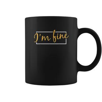 I Am Fine Graphic Zombie Slash Halloween Coffee Mug | Favorety AU