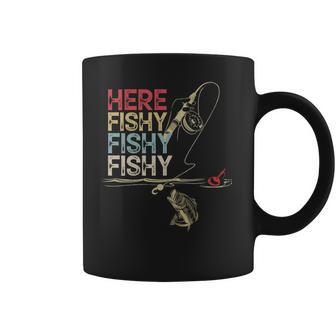 Here Fishy Fishy Fishy Fishing Gift Coffee Mug | Favorety UK