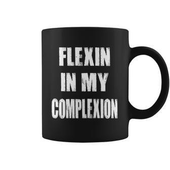 Flexin My Complexion Distressed Logo Coffee Mug | Favorety DE