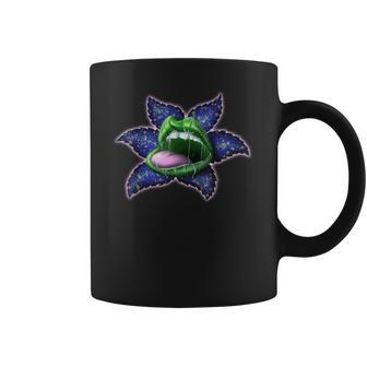 Flower Lip Green Blue Cannabis Marijuana Weed Pot Leaf Lover Coffee Mug | Favorety