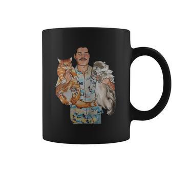 Freddie Mercury Hug Cats Coffee Mug | Favorety