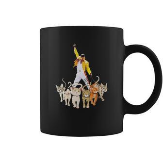 Freddie Mercury With Yellow Jacket And Cats Coffee Mug | Favorety CA